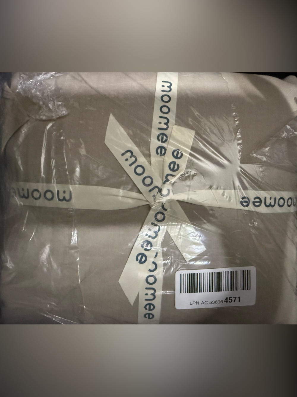 NEW Queen MooMee Bedding Duvet Cover Set 100% Cotton Linen Like Texture. Tan.